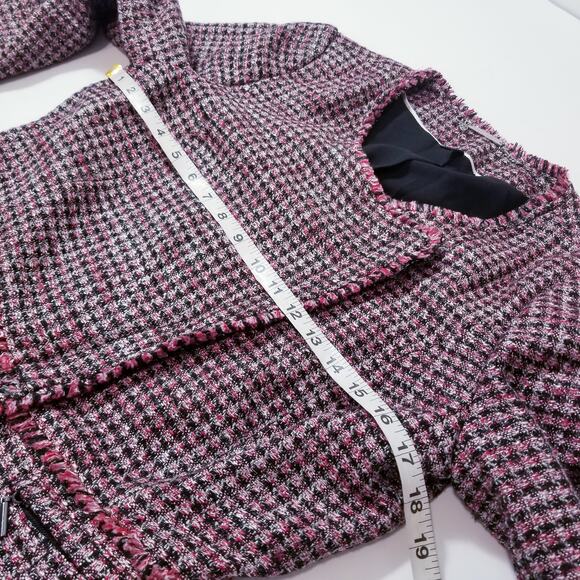 White House Black Market Wool Blend Tweed Metallic Blazer - Picture 4 of 13